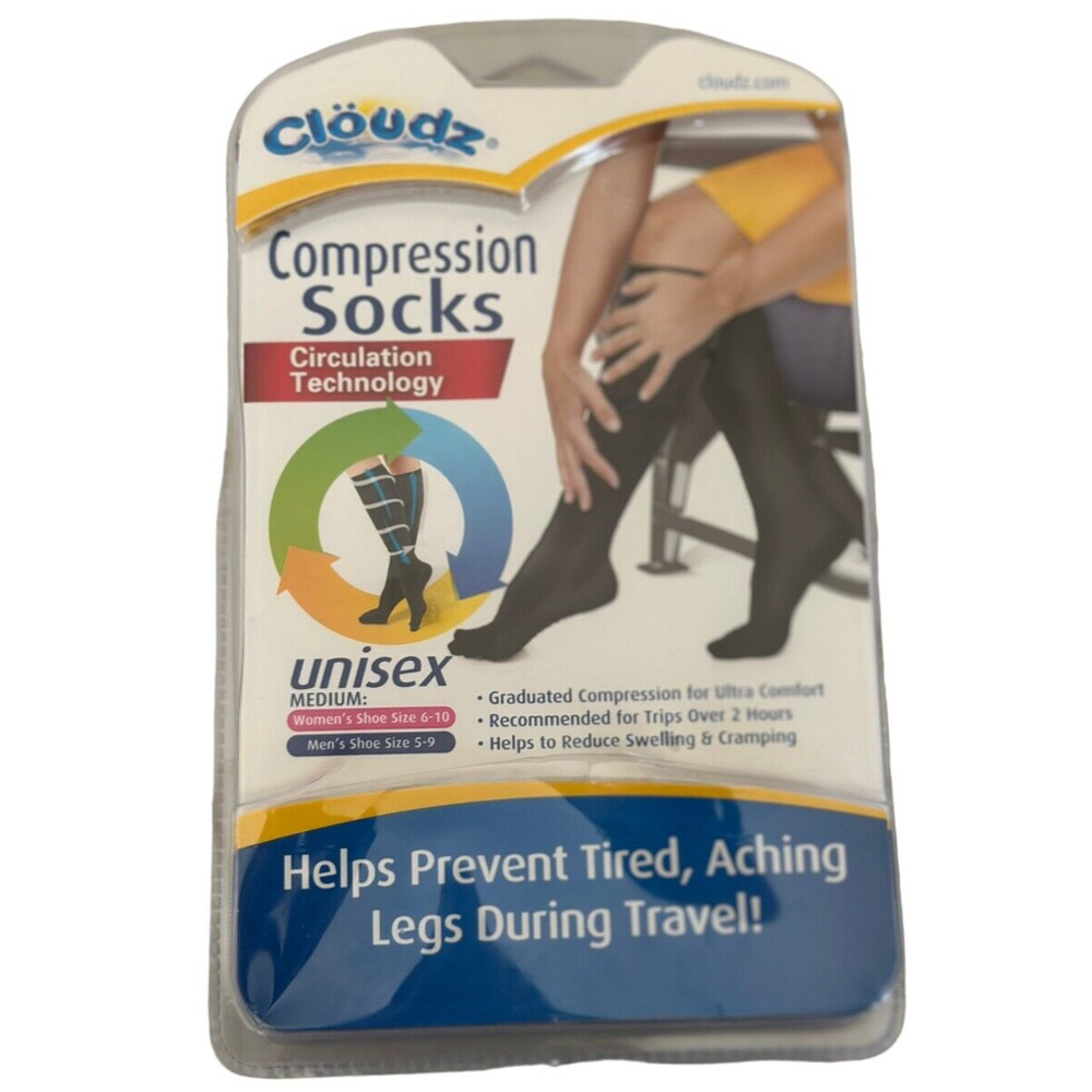 NEW Cloudz Compression Socks Circulation technology-Women 6-10, Men 5-9 - Med